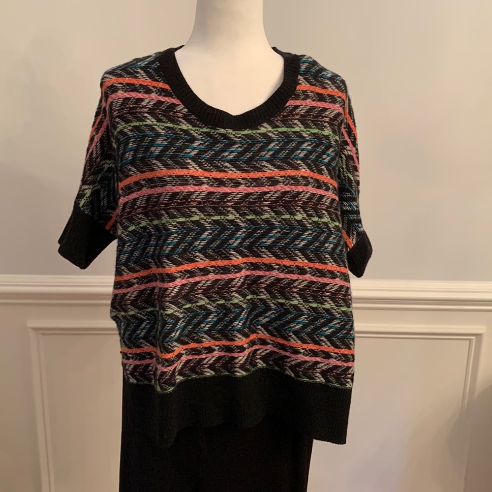 BCBG MAXAZRIA Oversized Short Sleeve Sweater Size XXS